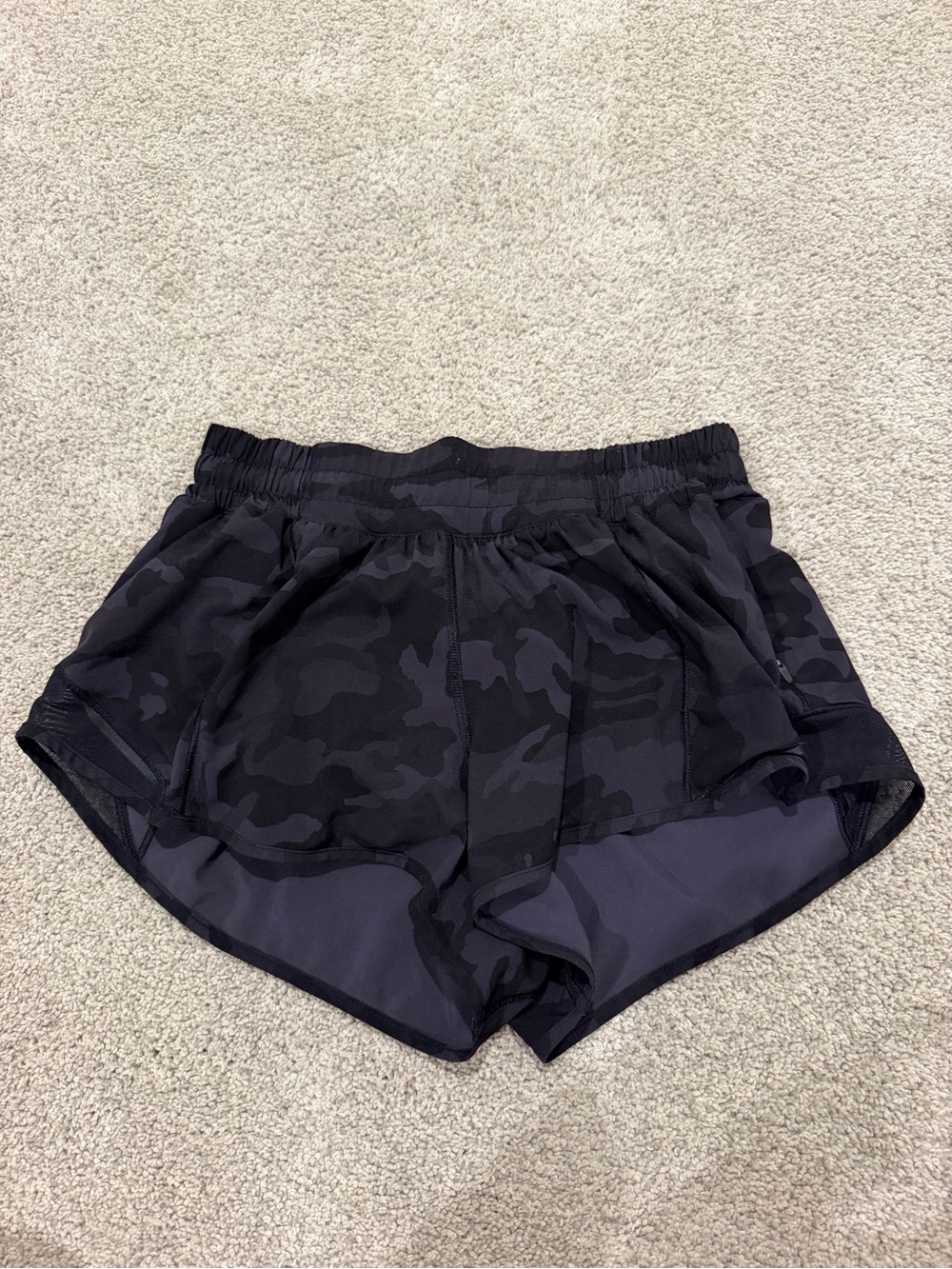 lululemon athletica Black Camo Running Shorts